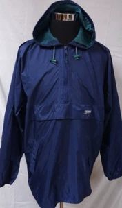 Stearns Dry Wear 1/2 Zip Pullover Blue Packable Windbreaker Rain Coat Jacket (L) - Picture 1 of 13