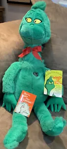 GRINCH PLUSH 28” w/BOOK HEART LIGHTS UP LIMITED EDITION MACY’S 1997 - Picture 1 of 6