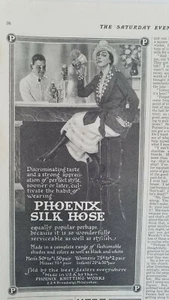1915 women's black Phoenix silk hosiery socks vintage fashion ad - Bild 1 von 1