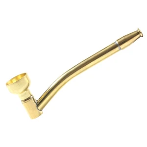 Traditional Brass Bend Stems Metal Smoking Tobacco Pipes Portable Creative Pipe - Picture 1 of 5