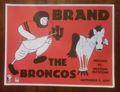 1995 Indiana University Hoosiers Football Game Week Poster-Western Michigan Cover