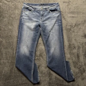Pantalones de mezclilla BKE Tyler para hombre 36x32 azul pierna recta hebilla elástica occidental - Imagen 1 de 14
