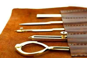 Set of 5 Brass Drafting Tools Marine Navigational Proportional Divider Compass - Picture 1 of 6