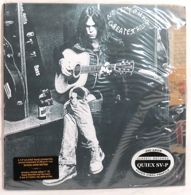 NEIL YOUNG ‎– Greatest Hits  2005 1st US Ltd. 200g vinyl 2 x LP + white 7"  NM - Image 1 of 4
