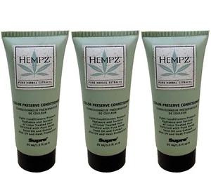 3PK HEMPZ SUPRE COLOR PRESERVE CONDITIONER RADIANCE & TEXTURE 1.5 OZ TRAVEL SIZE - Picture 1 of 5