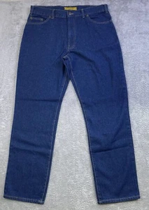 Real Ranch Jeans Herren 35x32 Blau Denim 100% Baumwolle Straight Cowboy Workwear - Bild 1 von 14