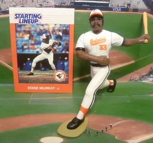 Figura y tarjeta sueltas de béisbol Eddie Murray 1988 alineación inicial BALTIMORE ORIOLES - Imagen 1 de 2