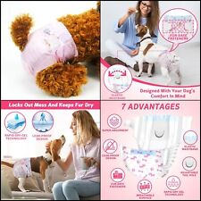 Premium Disposable Pet Diapers - Ultra Absorbent, Soft 20pcs XXS for Dogs & Cats