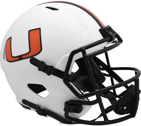 Miami Hurricanes LUNAR Alternate Revolution  Replica Football Helmet Cover
