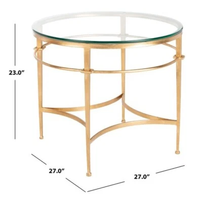 Safavieh Gold Glass Side Table, Reduced Price 2172725164 AMH8301A - Image 1 of 4