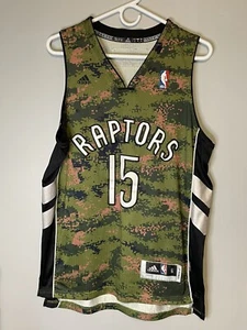 Toronto Raptors #15 Vince Carter Adidas NBA Camo Basketball Jersey Small +2" - Picture 1 of 11