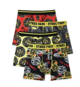 Cobra Kai Boys 4 Pack Athletic Stretch Underwear Boxer Briefs Size 4 or 6 NIP - Picture 1 of 1