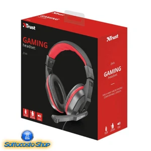CUFFIE DA GIOCO CON MICROFONO TRUST ZIVA GAMING HEADSET PC COMPUTER E NOTEBOOK - Foto 1 di 2
