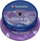 100 Verbatim Logo Dual Layer DVD+R 8x DL Double layer Blank Discs 8.5GB 43757