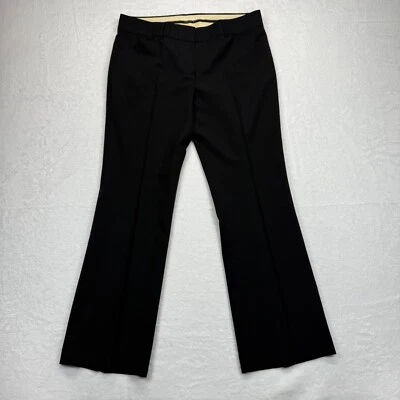 Pantalones de vestir Theory negros mezcla de lana pierna acampanada pantalones de carrera talla 8 LEER Foto 1 de 4