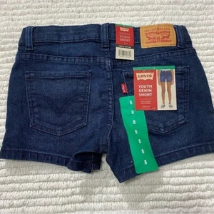 Levis Youth Denim Short Color blue Size 8 Girls - Picture 1 of 6