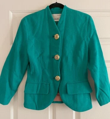 Terno Blazer Feminino Estilo Vintage Botão Frontal Manga Longa Verde Tamanho Único - Imagem 1 de 4