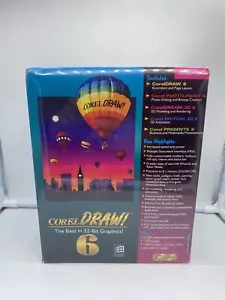 Vintage NEW Corel Draw 6 Cd ROM The Best In 32-Bit Graphic 4 Discs Windows 95 - Picture 1 of 8