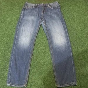 Rock Revival Women’s Straight Leg Jeans Size 34 Medium Wash Fleur de Lis Pockets - Picture 1 of 10