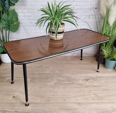 Vintage Mid Century 60s Formica Coffee Table Dansette Legs Atomic Style Retro - Image 1 of 4