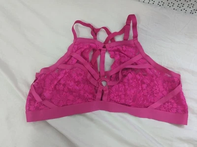 Torrid размер 3 без подкладки с ремешками цветочный кружевной бюстгальтер в розовый Glo - Изображение 1 из 4