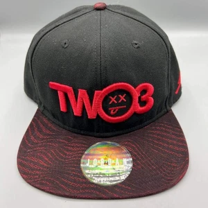 Air Jordan Mütze Herren schwarz rot Grippe Spiel bestickt Jumpman Druckknopflasche Kappe - Bild 1 von 8