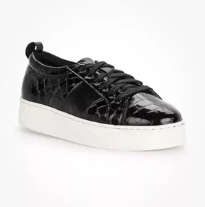 Kaleidoscope Damen-Sneaker schwarz Leder Kroko Größe 7 - Bild 1 von 6