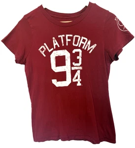 Camicia Harry Potter Platform 9 3/4 donna taglia M maglietta bambino grafica marrone Hogwarts - Foto 1 di 7