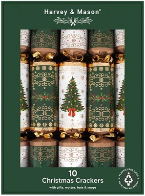 Christmas Tree and Festive Wreaths Extra Large 14" Family Christmas Crackers (10 - Image 1 of 3