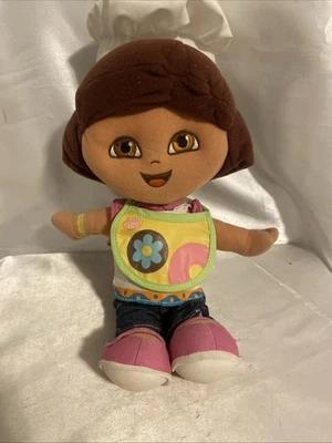 Muñeca de peluche de tela Dora la Exploradora 12" Chef Cook Baker Fisher Price 2005 Mattel Foto 1 de 4