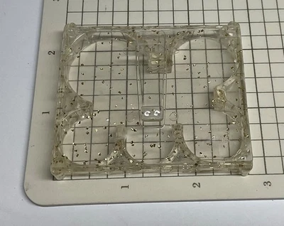 Винтажный компактный карман мелкие наличные деньги монета держатель золотой блестящий пластиковая резиновая вставка - Изображение 1 из 4