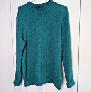 GAP Damen L Langarm Feinstrick Lammwolle Rundhals Pullover TEAL GRÜN - Bild 1 von 7