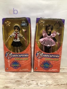 Vintage 2 Cardcaptors Sakura Pink Kitty & Summer School 2000 Puppe versiegelt Posten neu aus altem Lagerbestand - Bild 1 von 15