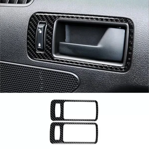 2pcs For Ford Mustang 2009-13 Carbon Fiber Door Handle Panel Interior Cover Trim - Picture 1 of 12