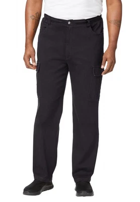KingSize Men's Big & Tall Relaxed Fit Cargo Denim Look Sweatpants - Image 1 of 4