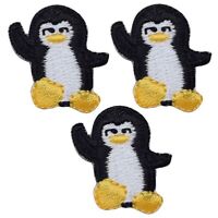 #4413 Lot 2Pcs Right&Left 2-1/4" Embroidery Iron On Penguin Applique Patch #4413 Lot 2Pcs Right&Left 2-1/4" Embroidery Iron On Penguin Applique Patch