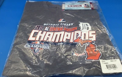 MAJESTIC Womens Size M Detroit Tigers 2012 AL Central Division Champions T-Shirt - Image 1 of 4