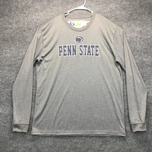 Penn State Nittany Lions Shirt Men 2XL Gray Long Sleeve Crew Neck Spell Out Logo - Picture 1 of 11