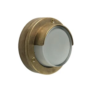 Solid Brass Round Bulkhead Wall Pathway Nautical Outdoor Indoor Light AVGI - Picture 1 of 33