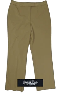 PECK & PECK Collection Women's Dress Pants Brown Straight Leg Size 8 Stretch - Picture 1 of 8