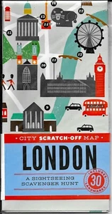 City Scratch-Off Map: London: A Sightseeing Scavenger Hunt: 30 landmarks (2015) - Picture 1 of 3