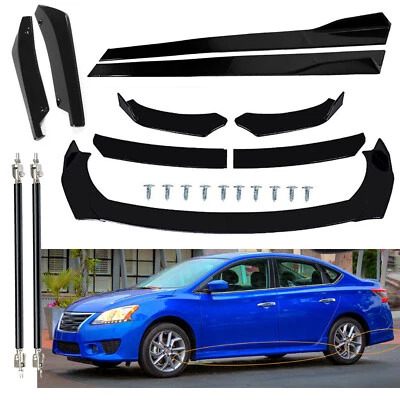 Front Bumper Rear Lip For Nissan Sentra Spoiler Splitter Side Skirt Glossy — 第 1/4 张图片