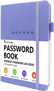 Password Book with Alphabetical Tabs – Hardcover Internet Address & Password Org - Picture 1 of 6