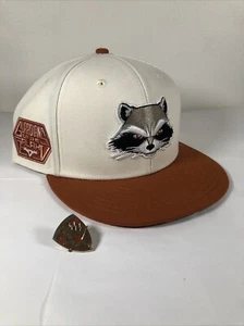 Rocket Raccoon Marvel Fitted Cap Guardians Of The Galaxy 7 5/8 Lids Exclusive - Picture 1 of 9