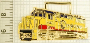 Reloj Bolsillo Correa Cuero Negro Llavero, Chapado en Oro B&O Chessie System Shield - Imagen 1 de 2