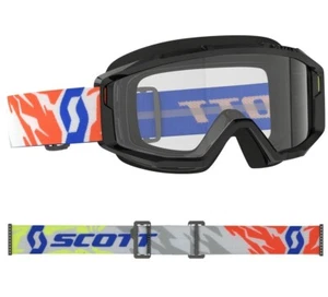 MASCHERA MASCHERINA BAMBINO CROSS SCOTT GOGGLE PRIMAL YOUTH NERO TRASPARENTE - Picture 1 of 1