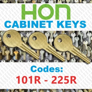 ( 3 ) THREE Hon Desk & File Cabinet keys / Select key code / Series 101R-225R - Picture 1 of 1