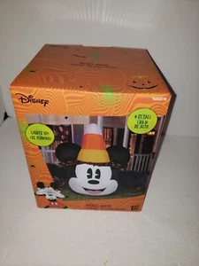 Disney Mickey Mouse Caramelo Maíz Halloween Inflable 6’ Iluminar - Imagen 1 de 8