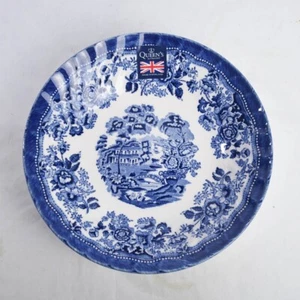 Queens Churchill DK blau weiß Tonquin Landschaft 9" Gemüse Servierschale England - Bild 1 von 6
