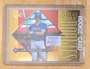 2002 Leaf Gold Leaf Rookies Mark Teixeira #GL-9 Texas Rangers - Picture 1 of 2